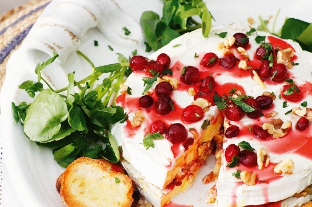 Cranberry and Walnut Brie