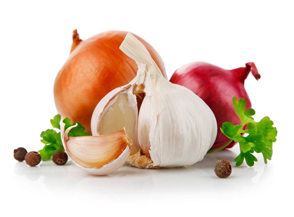 onion and garlic