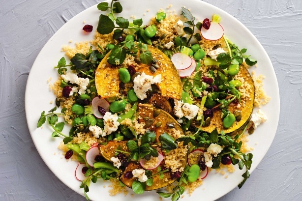 Quinoa, Pumpkin and Broad Bean Salad